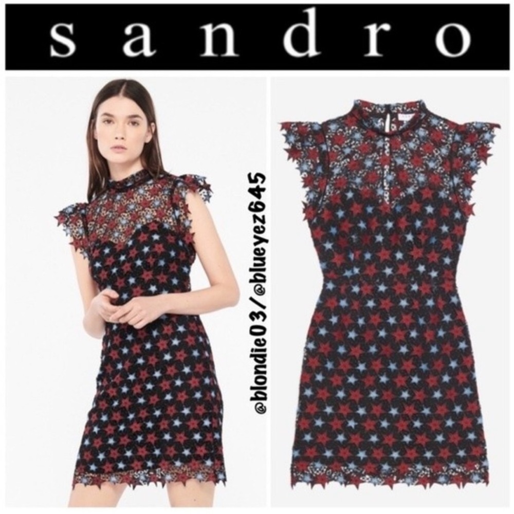 Sandro guipure Star Lace Dress size S\M Sandro 2 Price Firm!